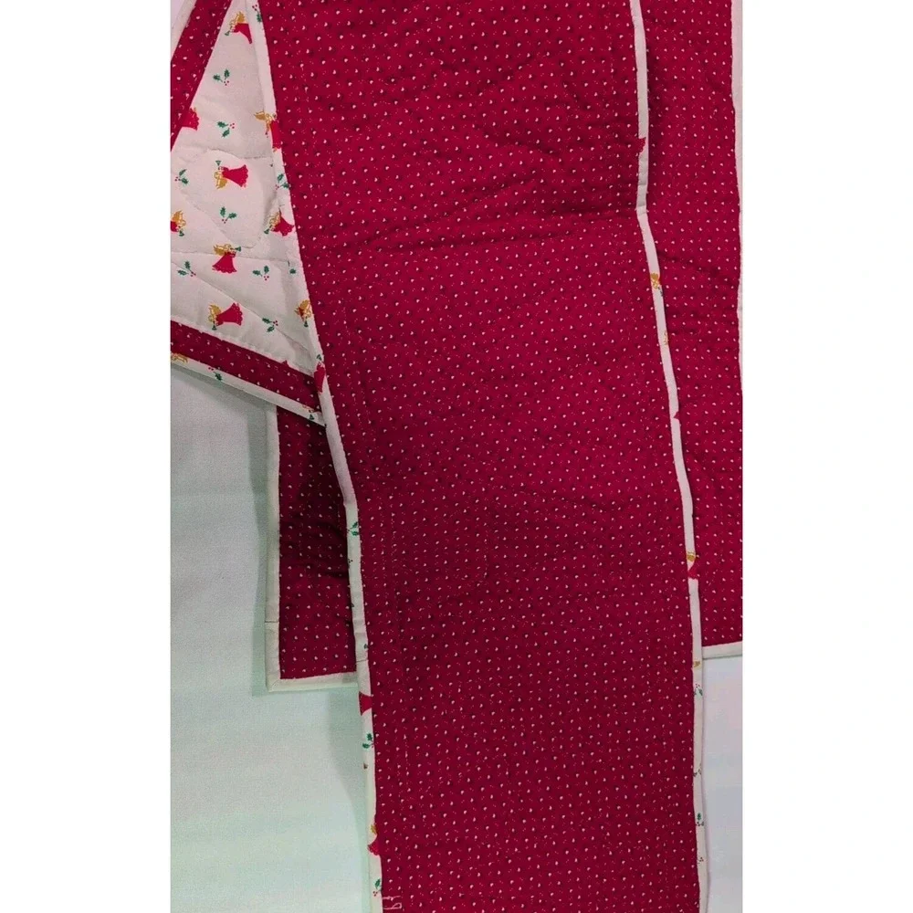 Vintage Christmas Handmade Quilt Angel Motif Table Runner‎ And Centerpiece Pads